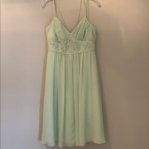 Large Mint Green David’s Bridal Formal Dress
